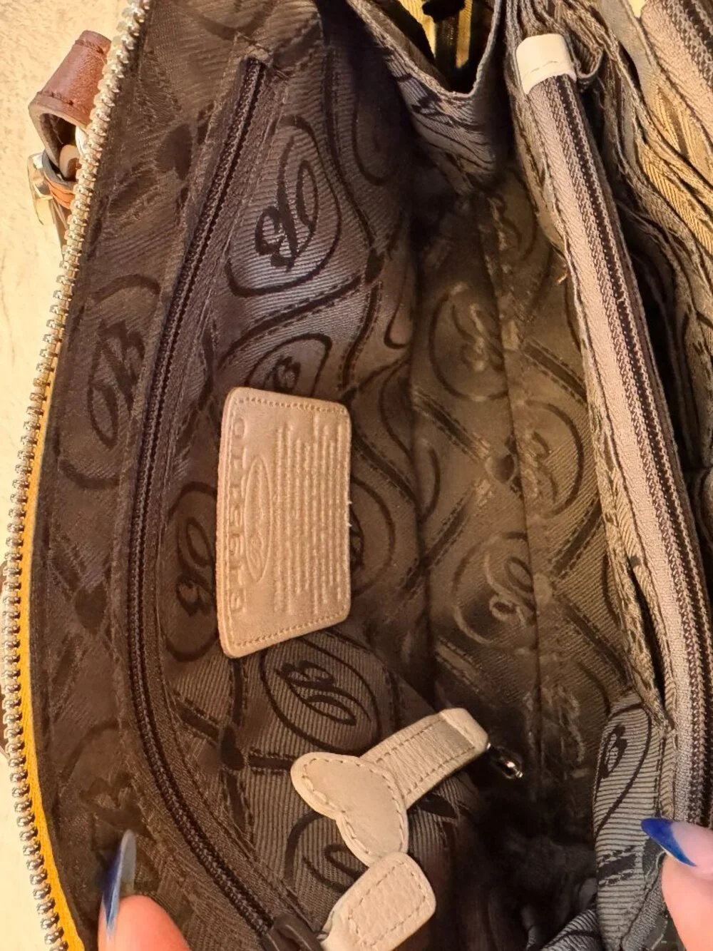 Brighton Alexa Cordoba Embossed Leather Crossbody Bag